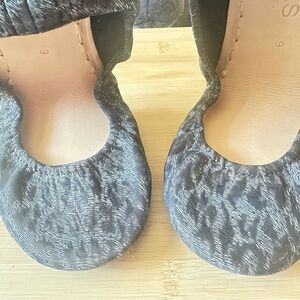 BNIB Black Leopard Tieks